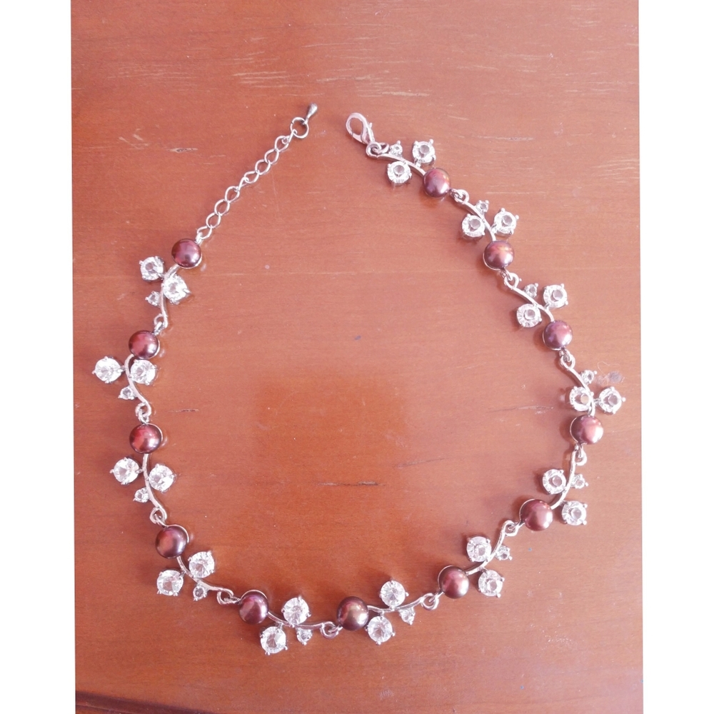 ♡ 4/$30 ♡ Vine Imitation Rhinestone Necklace